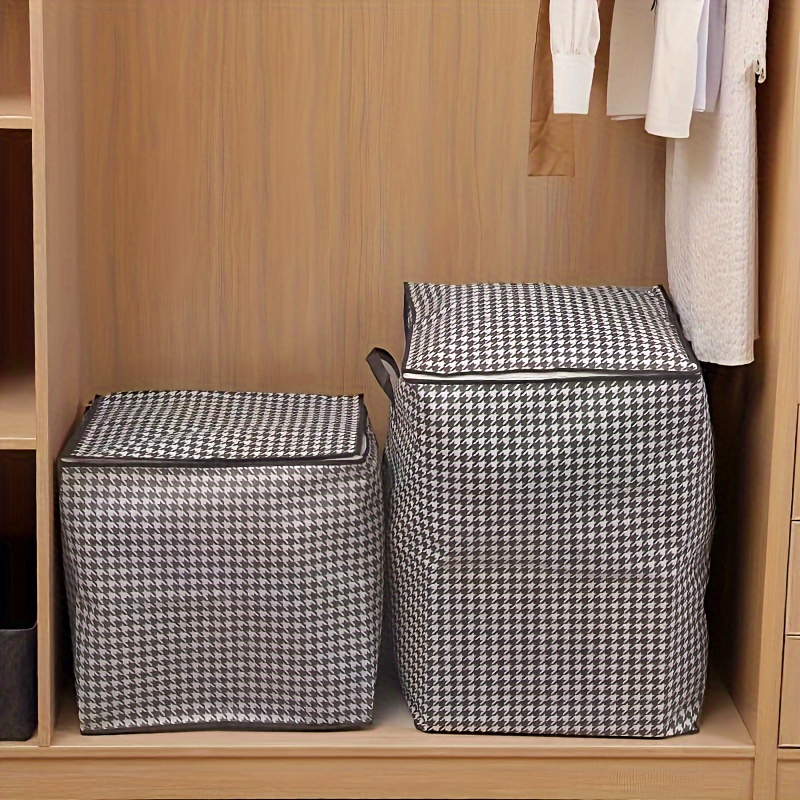 Stylish Houndstooth Storage Box For Clothes Toys Books And - Temu