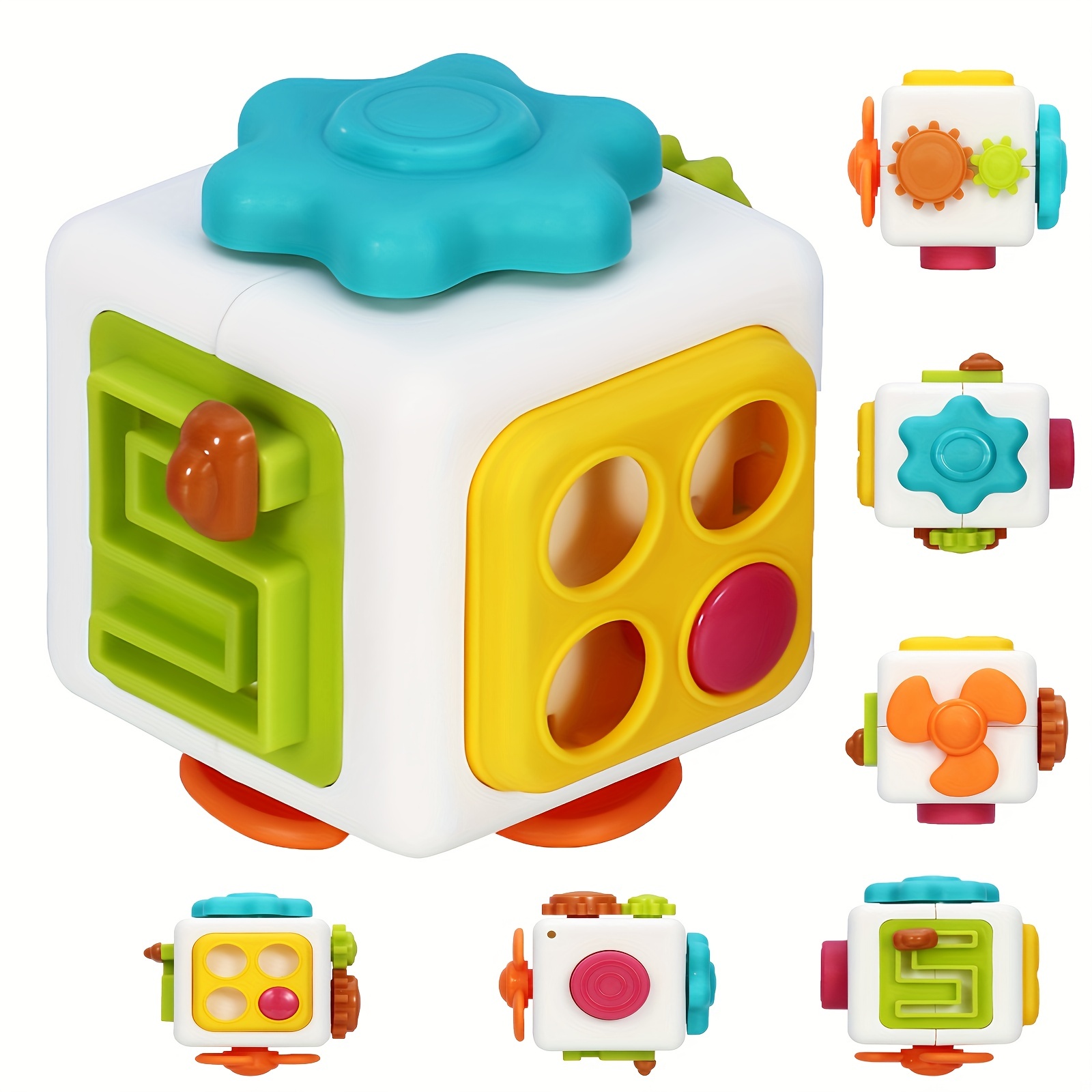 Cube D'activité, Adapté Pour Le Cube Occupé Des Enfants, Jouets  D'apprentissage Sensoriel Pour Bébé, Jouets D'apprentissage De L'éducation  De La Petite Enfance Montessori 6-en-1, Centre De Jeu De Développement De L' autisme 