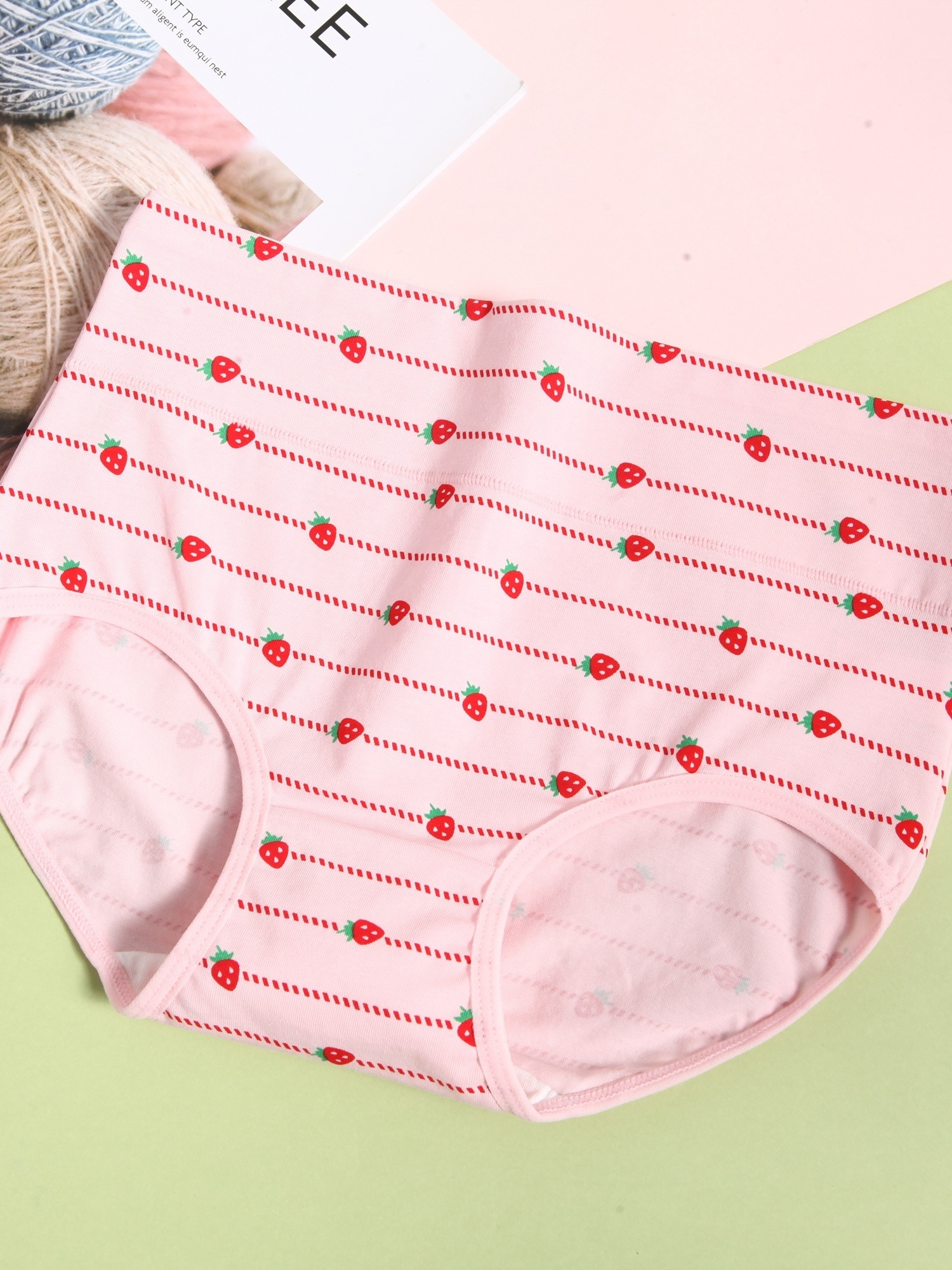 Strawberry Print Briefs Comfy Cute Stretchy Intimates - Temu Canada