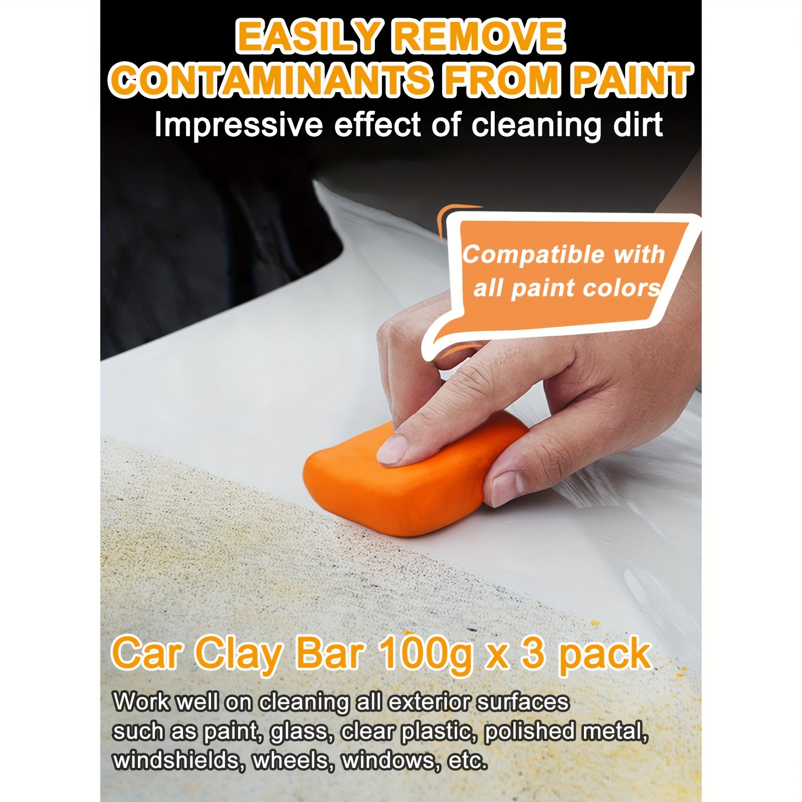 Car Clay Bar for Car Detailing 6 Pack 600g, Auto Detailing Clay Bar  Cleaner, Grade Cleaner Kit for Coating Polisher Car Wash Kit Cleaning RV  Cars