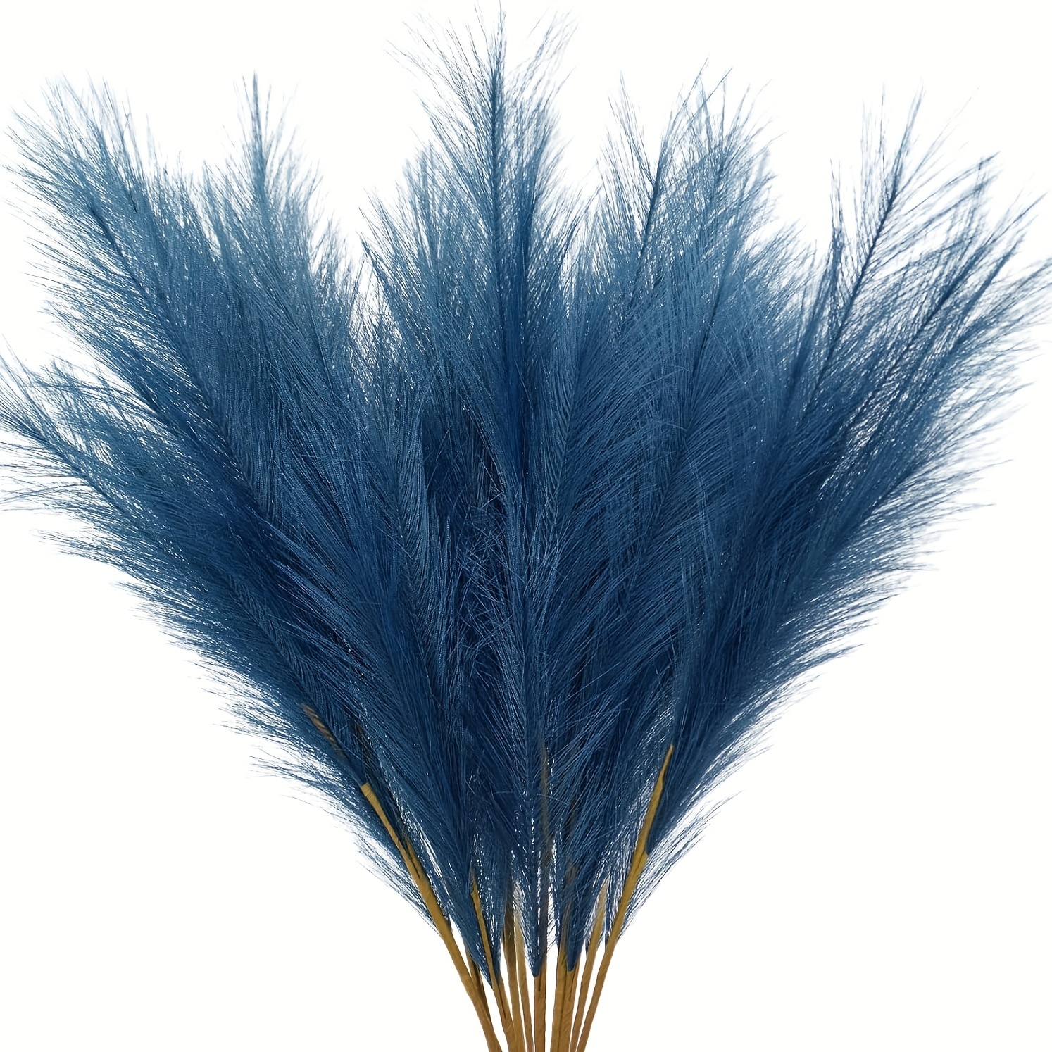 Faux Ostrich Feather Stems, Blue Fake Ostrich Feathers, Faux Pampas Grass  and Feathers for Centerpieces, Home & Party Decor ZUCKER® 
