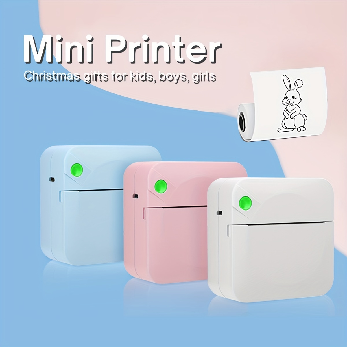 Mini stampante termica portatile 203dpi 53mm stampa adesivi wireless senza  inchiostro Mini tascabile etichetta note carta per stampante per la casa
