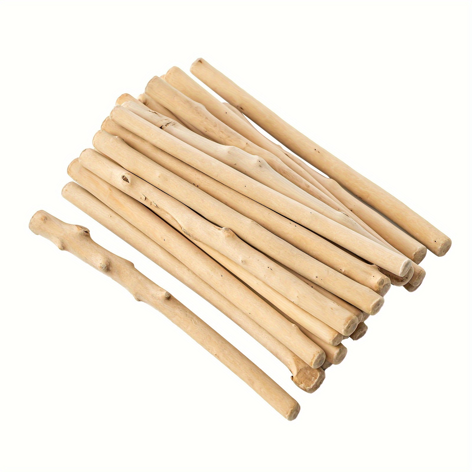 20 varillas de madera para manualidades, palos de madera natural sin  terminar de 1/4 pulgadas / 2/5 pulgadas x 12 pulgadas