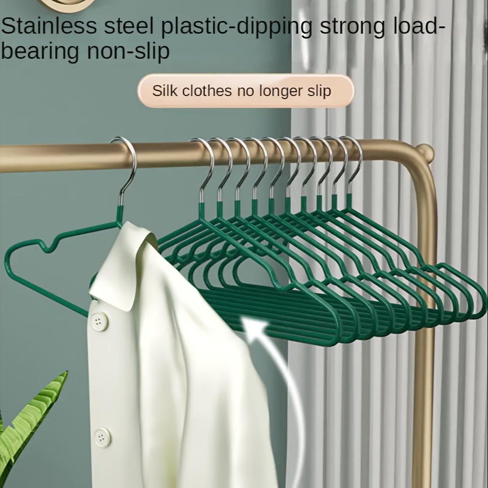 Traceless Non slip Metal Clothes Hangers With Grooves Heavy - Temu