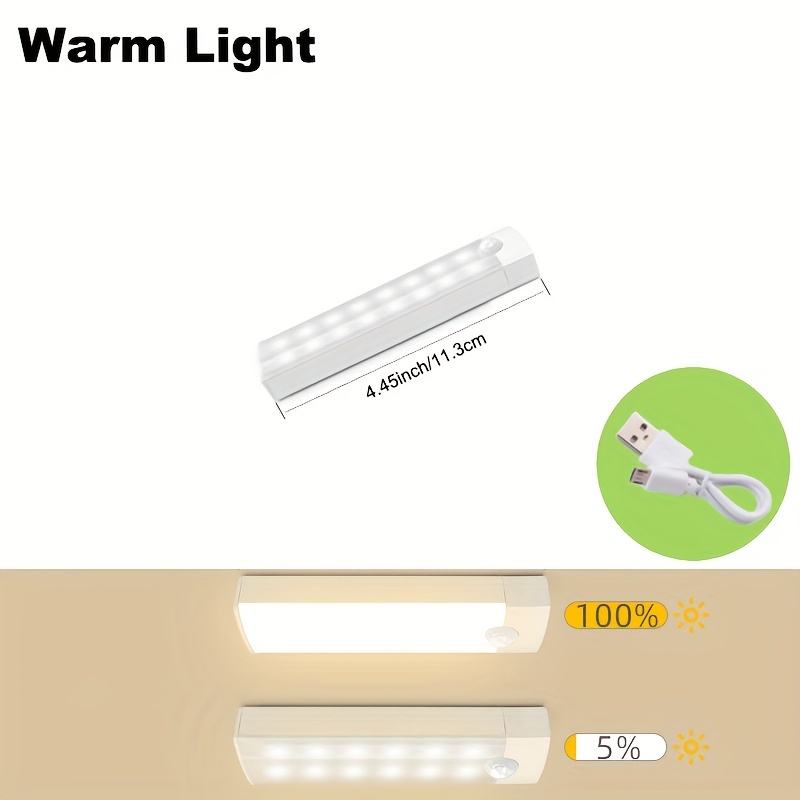 Illumina Casa 1 Luce Armadio Sensore Movimento: Ricaricabile