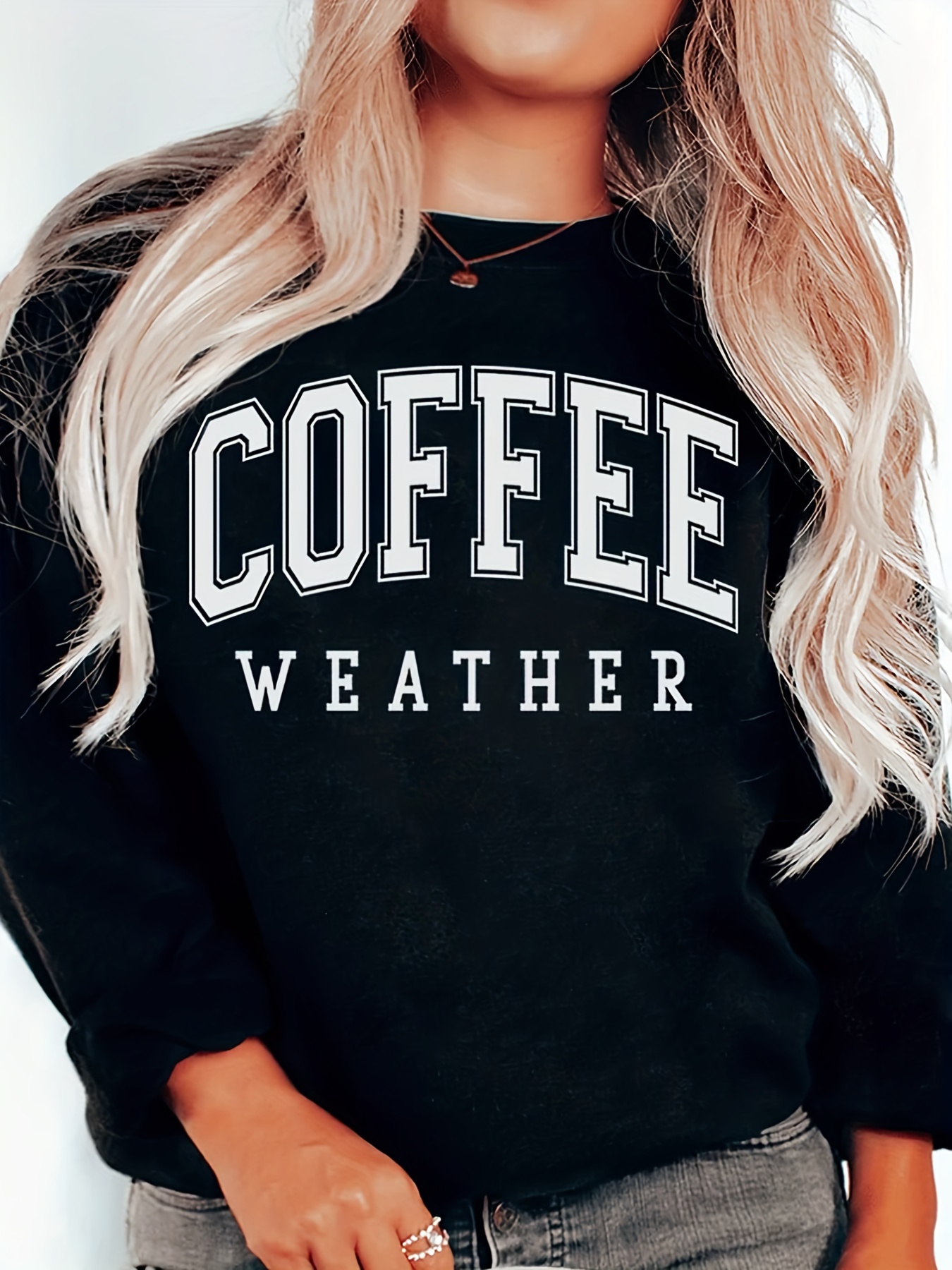 Plus Size Casual Sweatshirt Women's Plus Letter Print Long - Temu