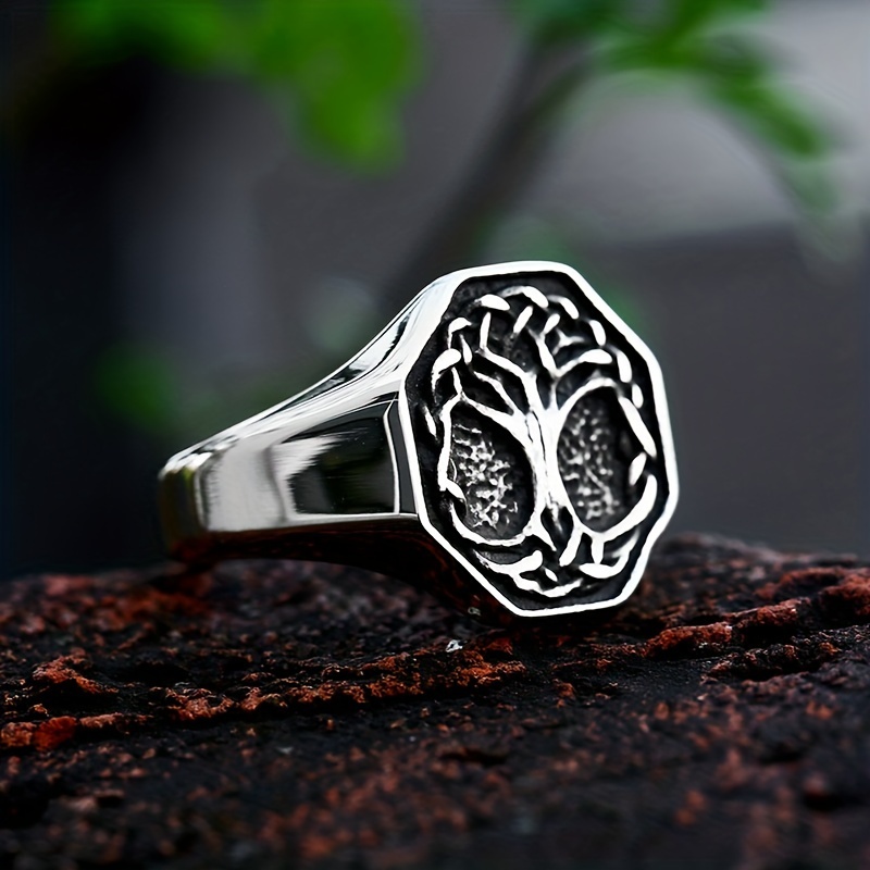 Men's Viking Amulet Tree Of Life Vintage Punk Ring
