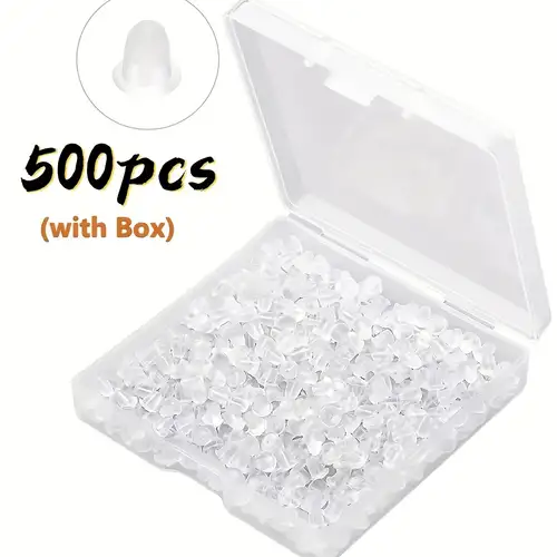 Clear Earring Back 4 mm Flower Silicone Clear Earring Clutch Safety  Backings 1200 Pieces (Flower)