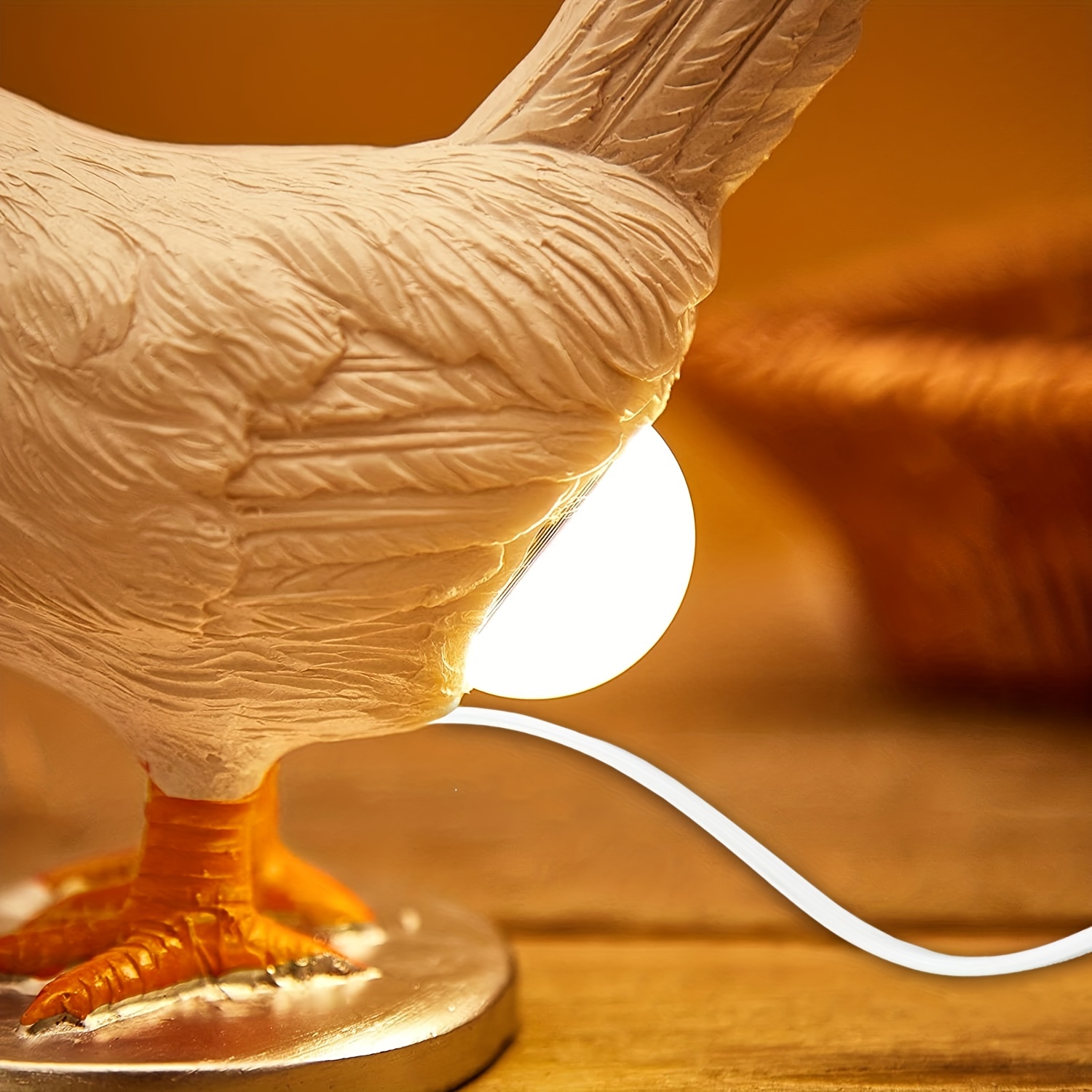 Lâmpada de ovo de galinha, lâmpada de ovo de galinha poedeira USB quente  para sala de estar