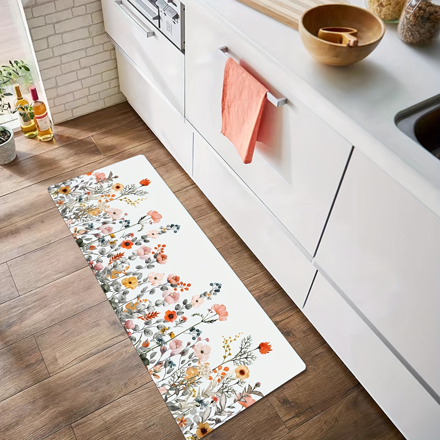 Soft Kitchen Floor Mats for in Front of Sink Super Absorbent Rugs