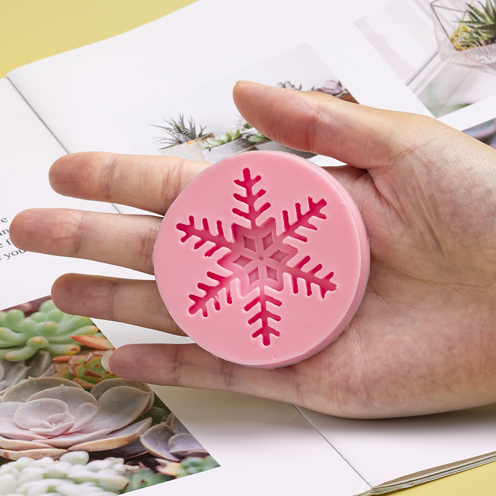 Christmas Snowflake Silicone Mold Fondant Baking Decorating Border Cake  Mould 3D