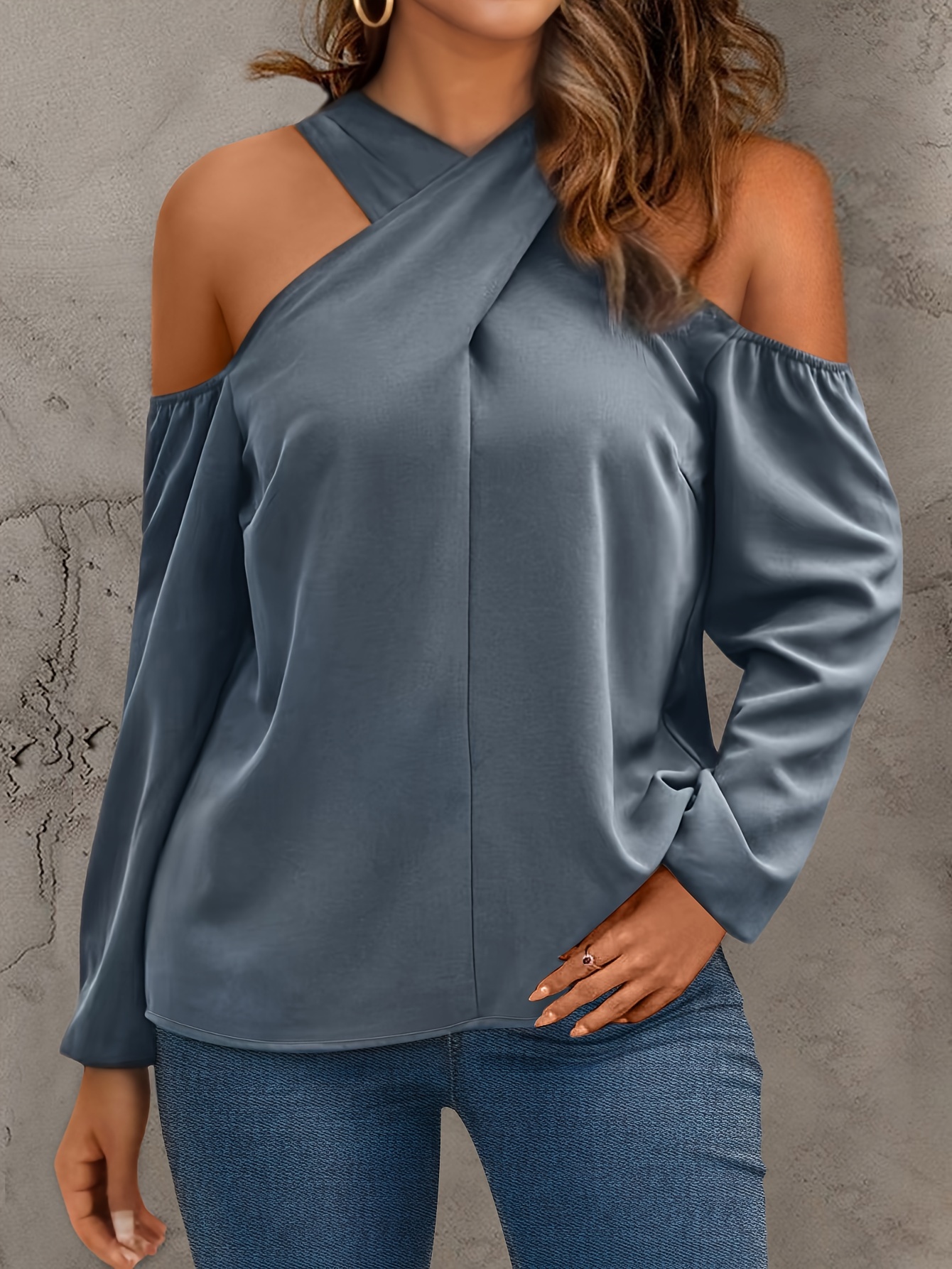 Cold Shoulder Top Slate