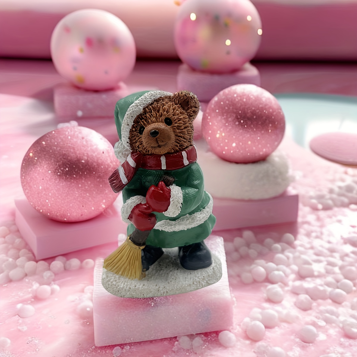 Vtg Tiny Christmas Ornaments Mini Lot of 12 Figurines teddy bear