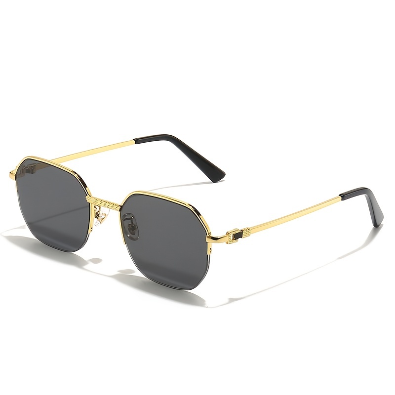 2022 Luxury Designer Square Rimless Rectangle Sunglasses Mens For