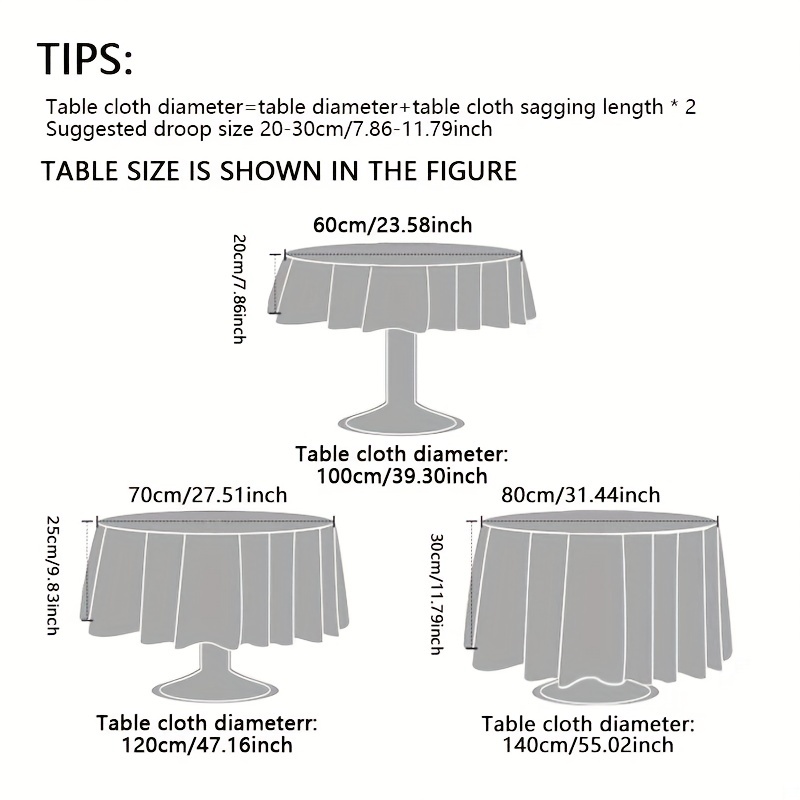 1 Pezzo Tovaglia In Poliestere Copertura Tavola Rotonda - Temu Italy