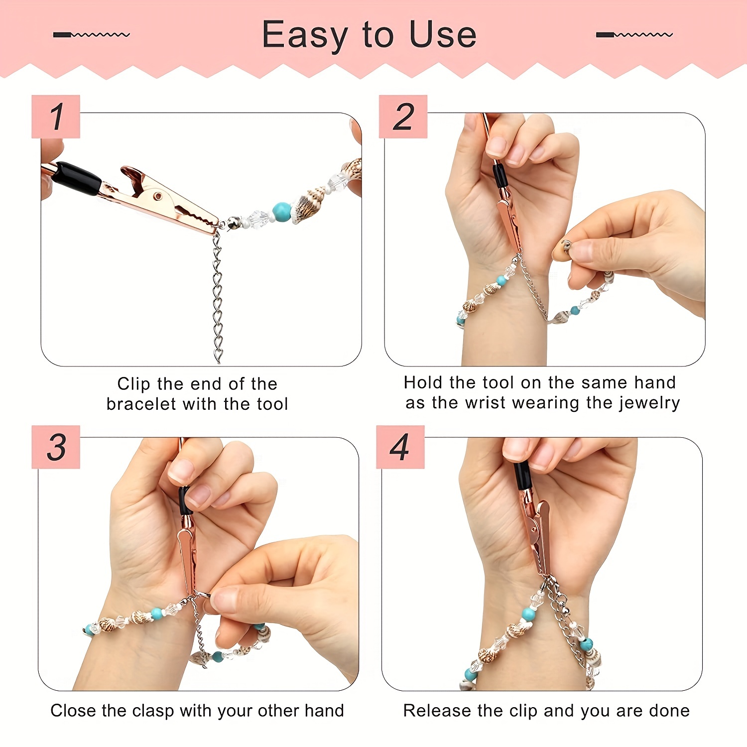 Jewelry Making Kit 1pc Bracelet Helper Tool Roach Clips Pliers