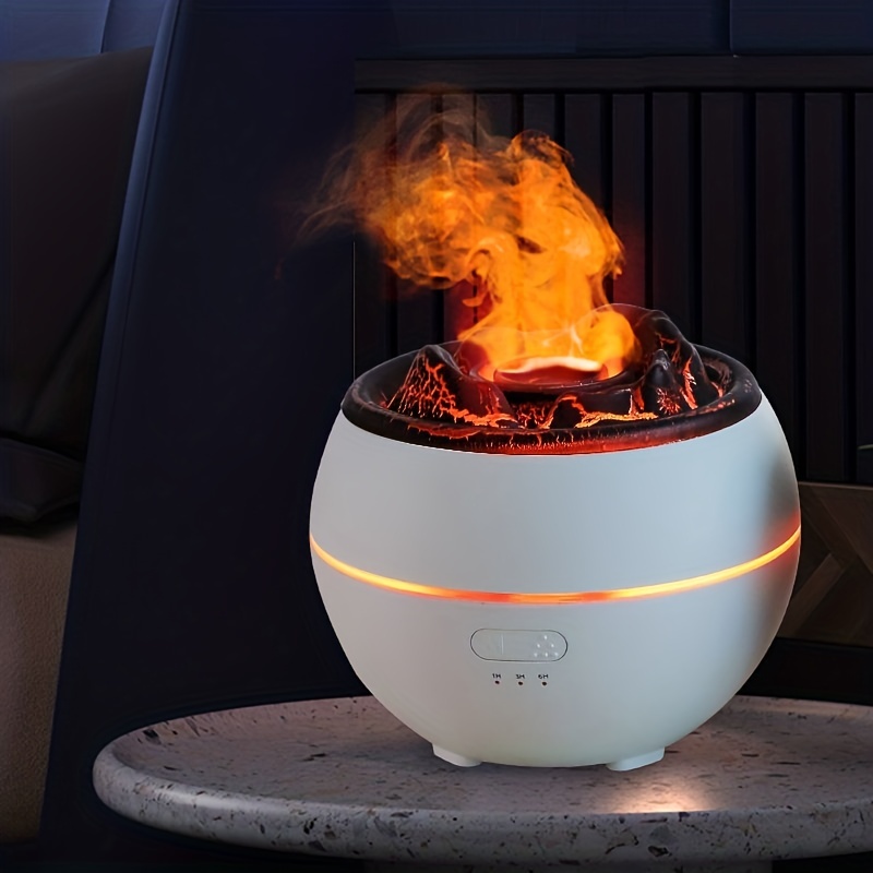 360ml Essential Oil Diffuser, Volcano Humidifiers For Home, Air Diffuser  With Premium Flame Lights 2 Mist Mode, Waterless Auto Shut-off,  Ultra-silent
