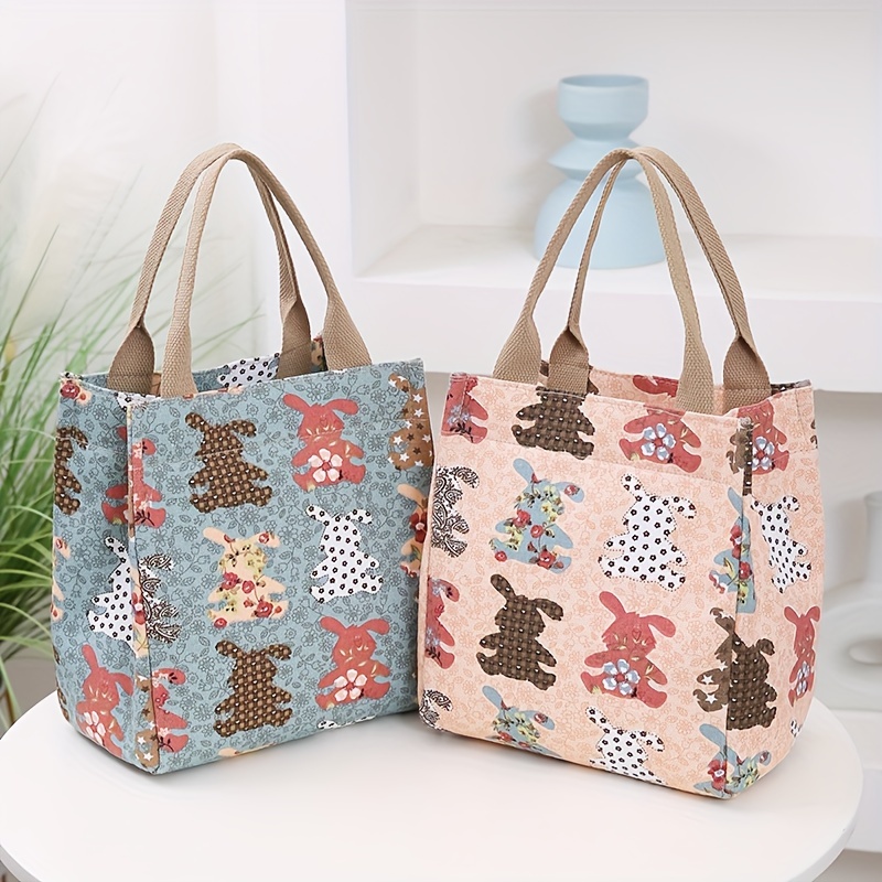 Cute Mini Canvas Bag Smiley Pattern Single Shoulder Bag Reusable Foldable  Shopping Tote Bag Lunch Bag Perfect For Picnics