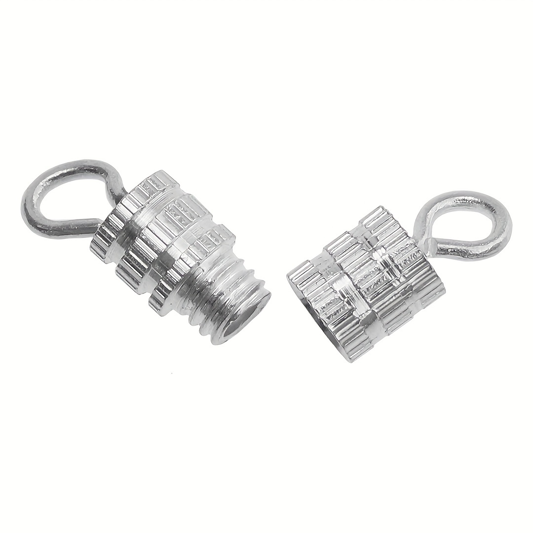 Diy Silver Plated Thread Mouth Screw type Buckle Bracelet - Temu