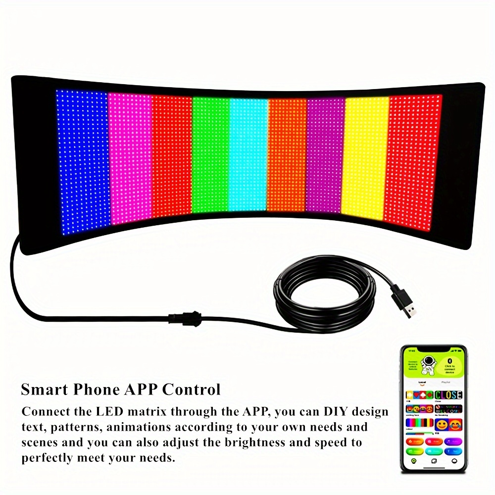 Scrolling Bright Advertising Led Signs Flexible Led Car Sign - Temu