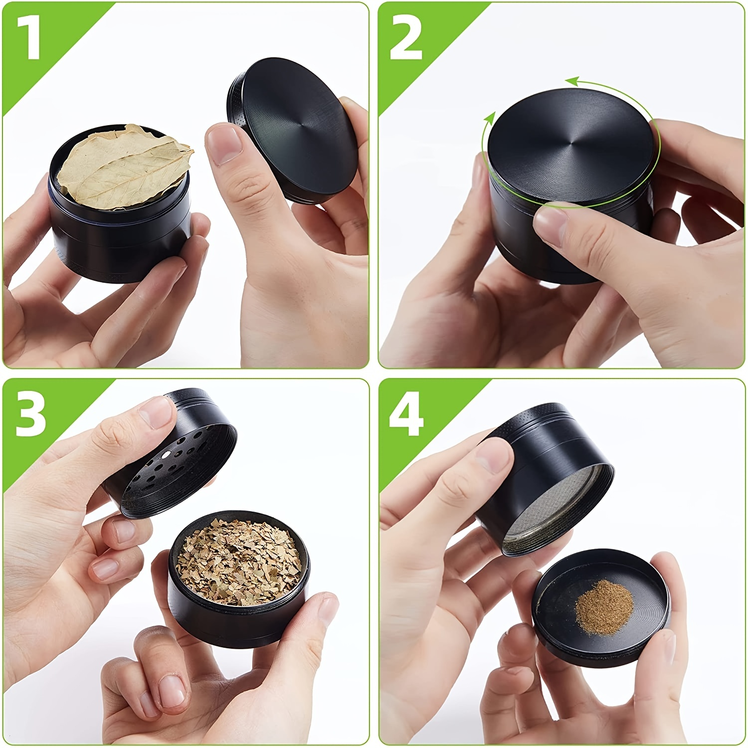 Four-layer Iridescent Zinc Alloy Herb Grinder, Tobacco Crusher, - Temu