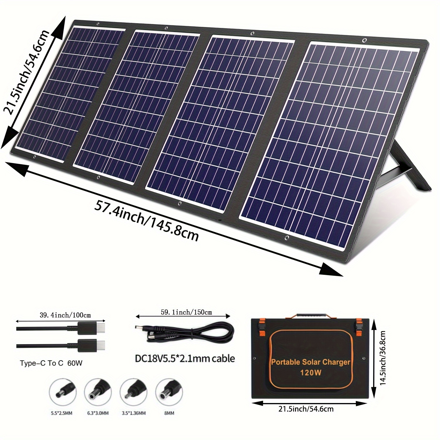 1pc/2pcs Kit De Panel Solar Portátil Cargador De Batería - Temu