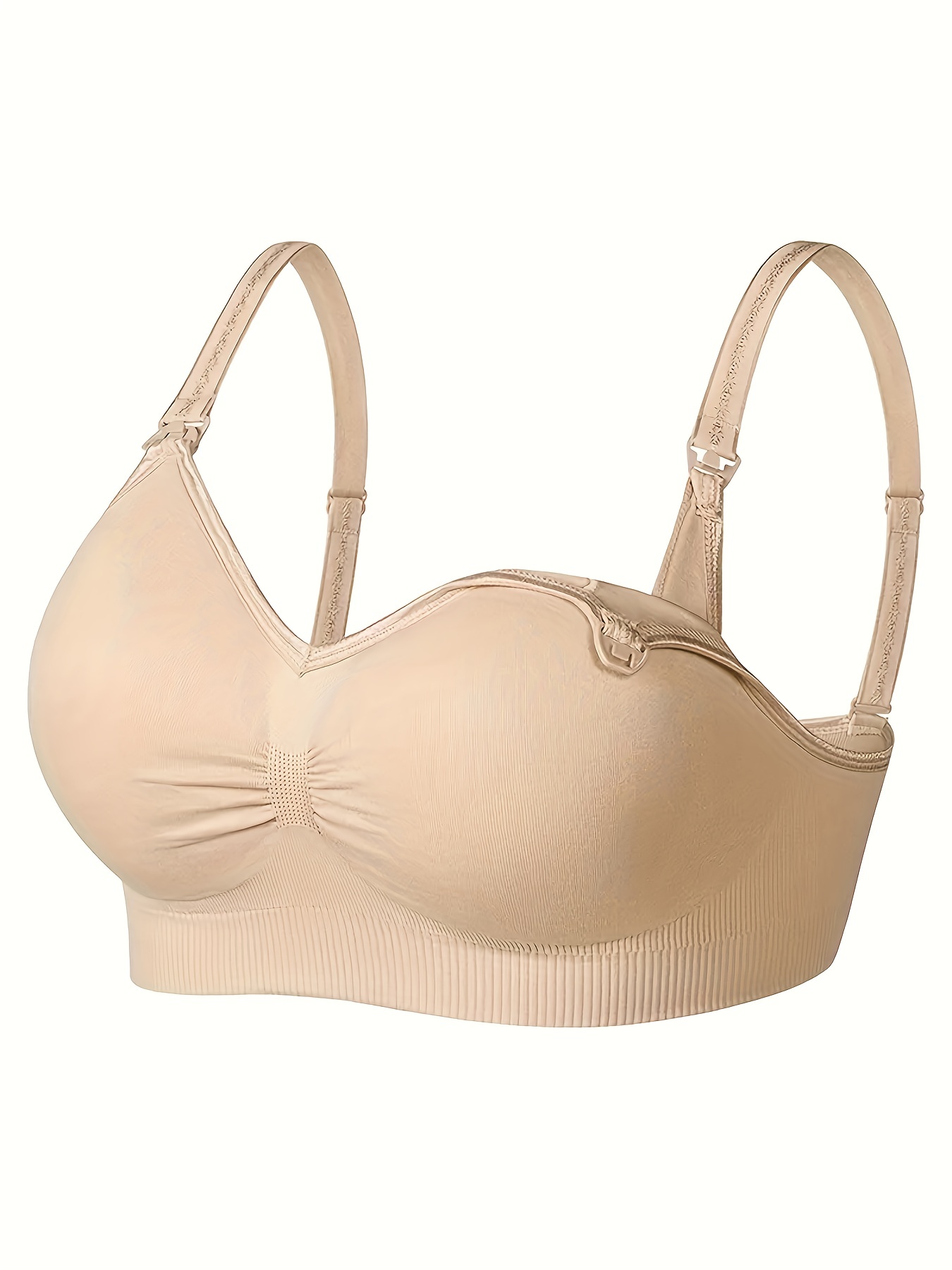 dailooas Women Pad Breastfeeding Bra Nursing Front Closure Clothes (S Nude  Color) 