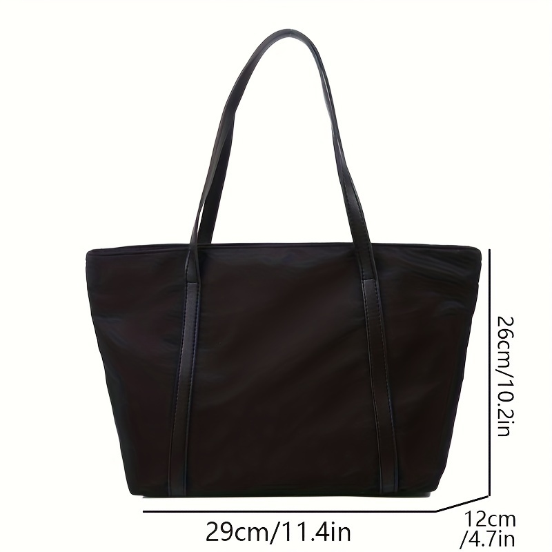 Minimalist Nylon Tote Bag Simple Large Capacity Handbag Temu