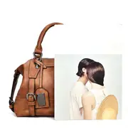 vintage boston handbag large capacity crossbody bag womens faux leather shoulder bag details 4