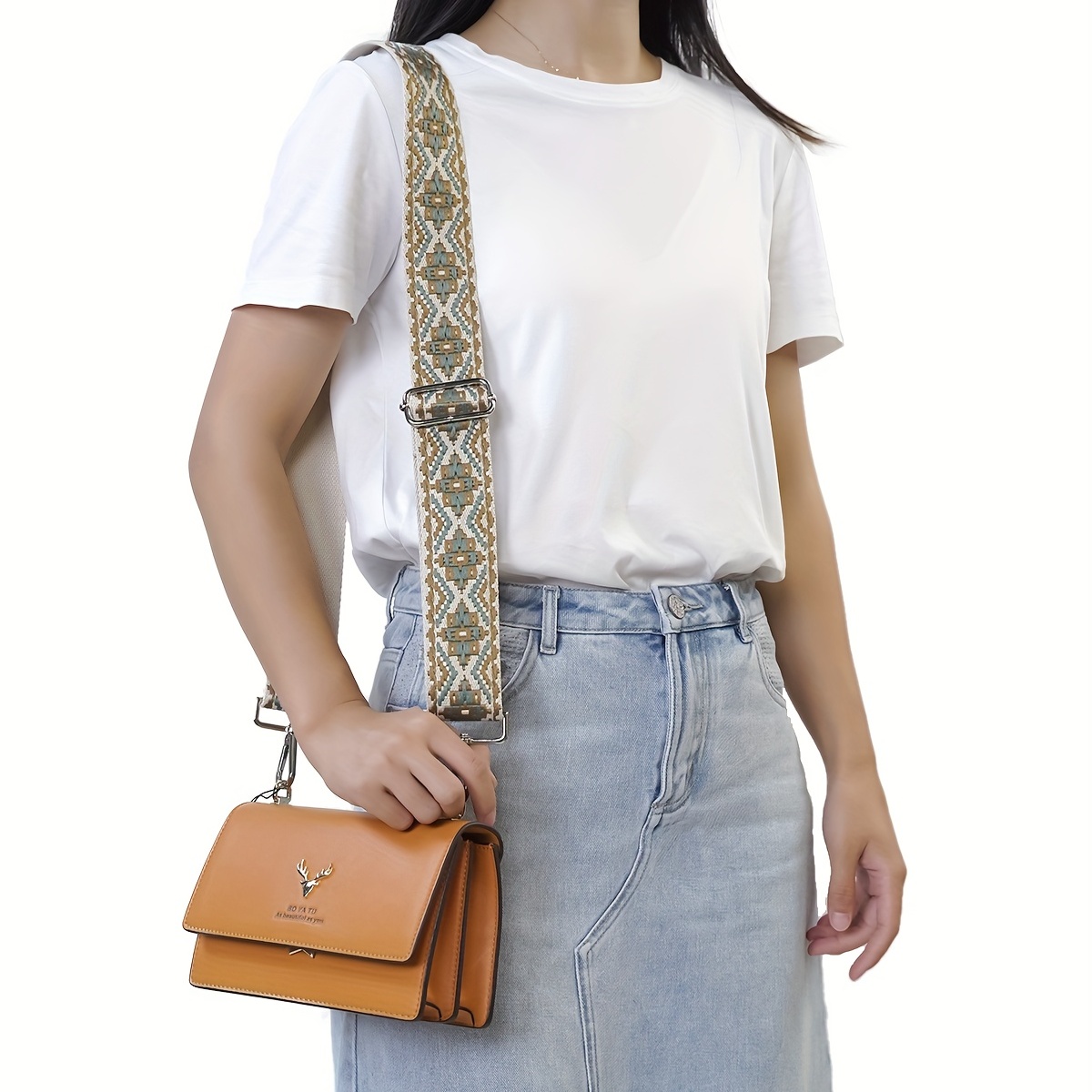 Ethnic Style Purse Strap Replaceable Handbag Fanny Bag - Temu
