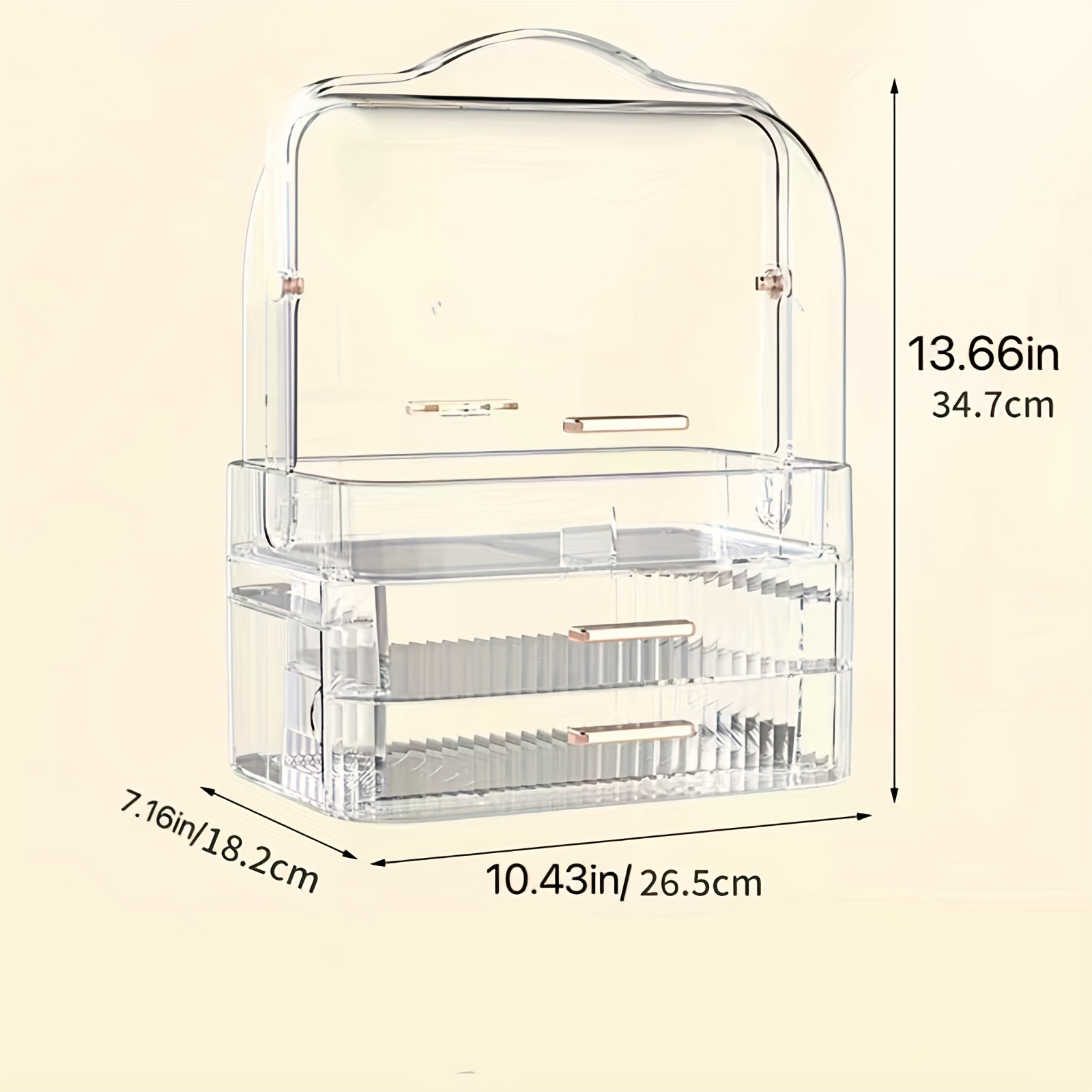 makeup organizer cosmetics storage case dustproof desktop display rack for makeup skincare and more organize your home office bedroom bathroom with ease