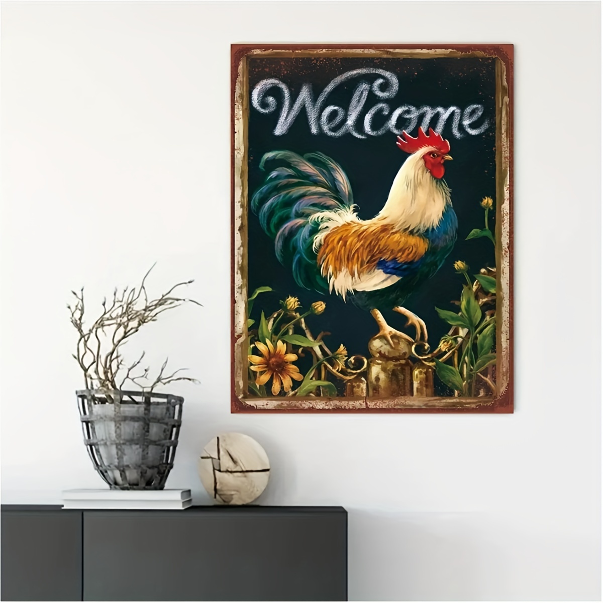  Beer Posters for Man Cave Beware of Rooster Metal Sign