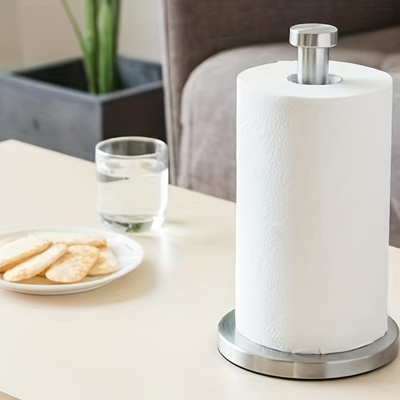 Kitchen Paper Towel Holder with Spray Bottle Stainless Steel Non-Slip Base  Stand