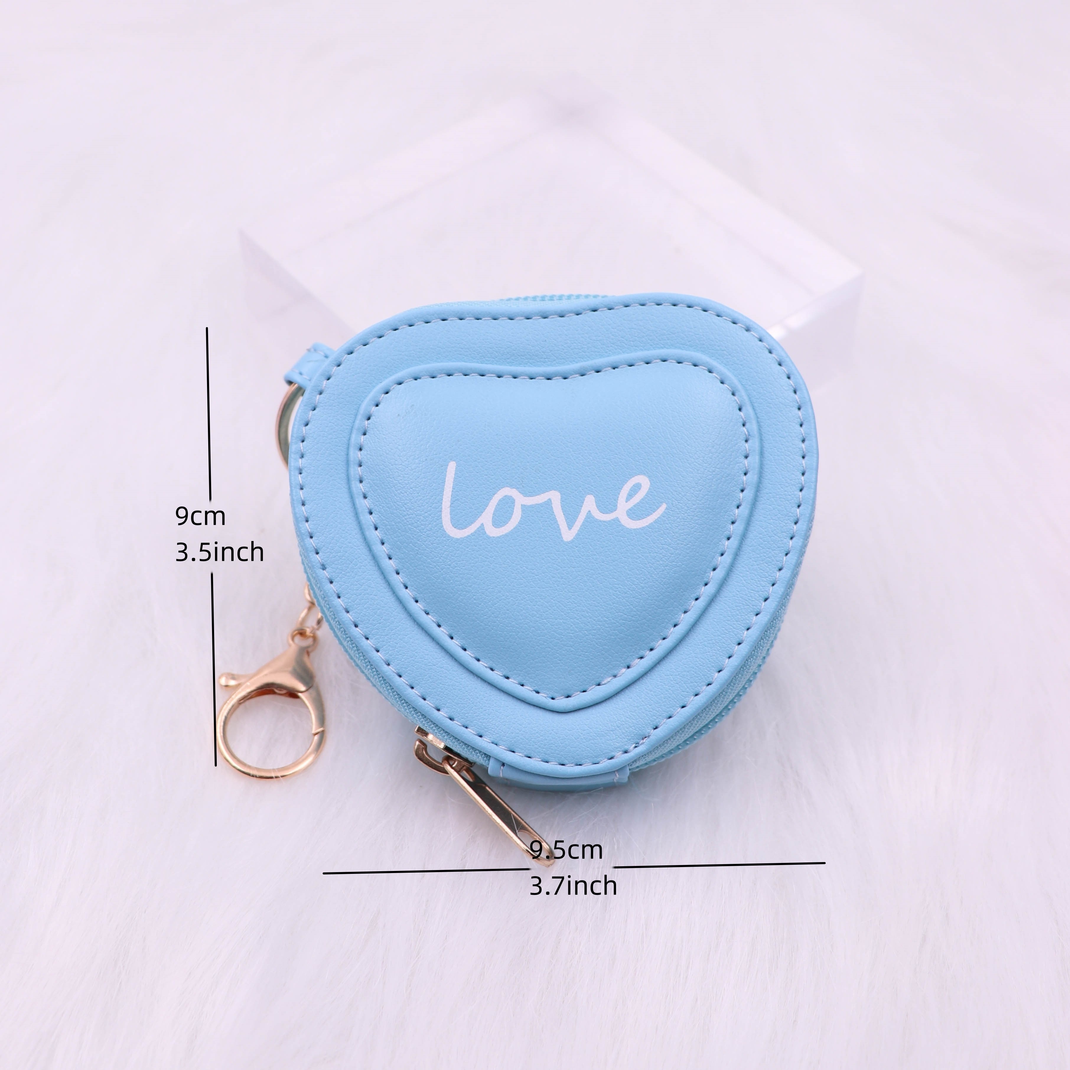 Heart Shape Letter Coin Purse For Girls Cute Mini Pu Leather Coin Purse  Keychain - Temu Japan