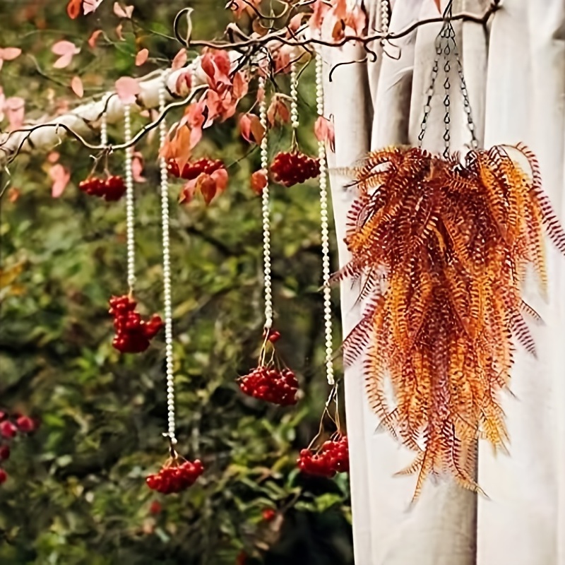 2pcs Artificial Hanging Vine Ferns Plants Fake Boston Fern - Temu