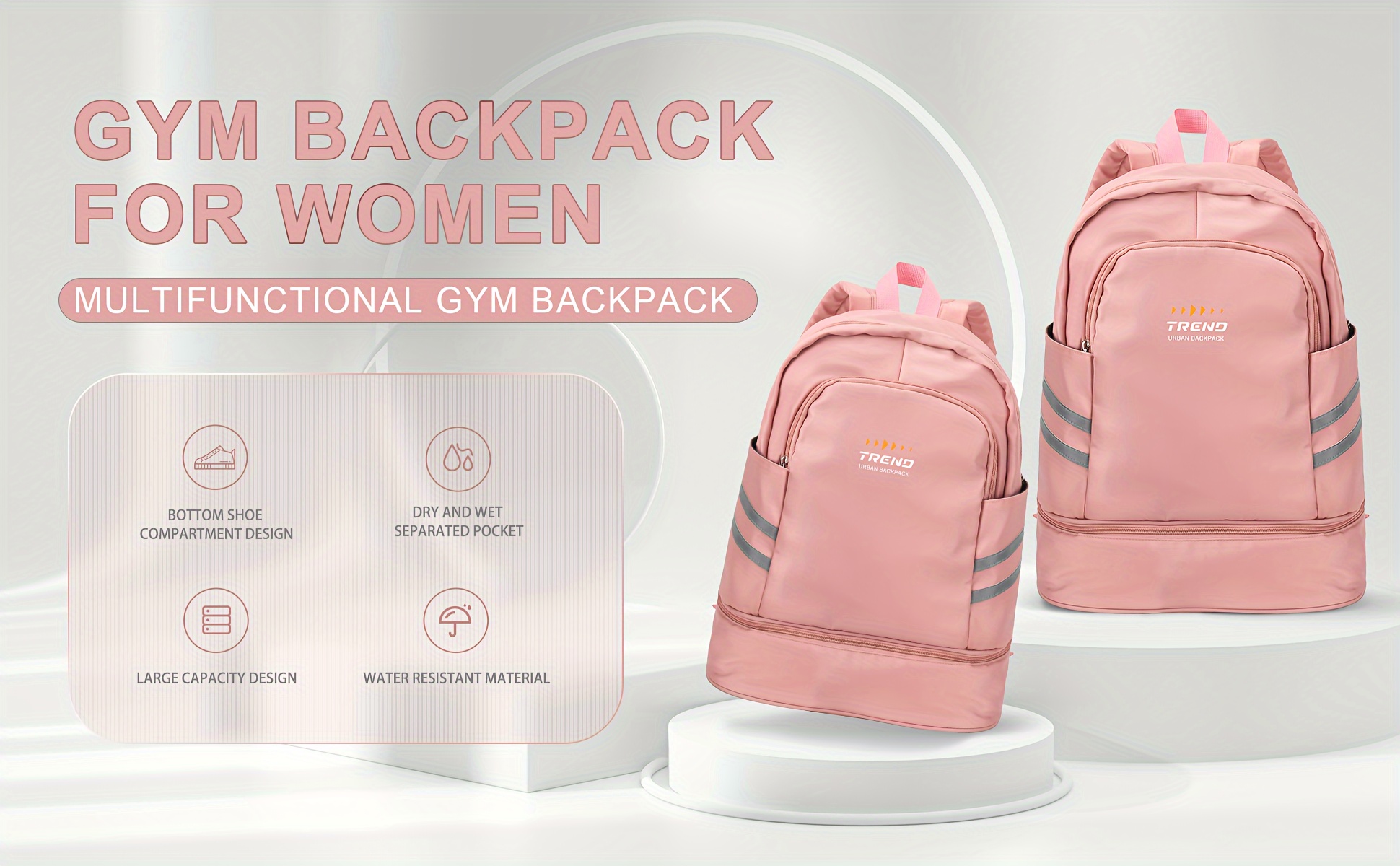 Maleta Deportiva Pequeña Gym Bag Mochila para Gimnasio y Viaje Hombre Mujer  Impermeable (Rosa) : : Deportes y Aire Libre