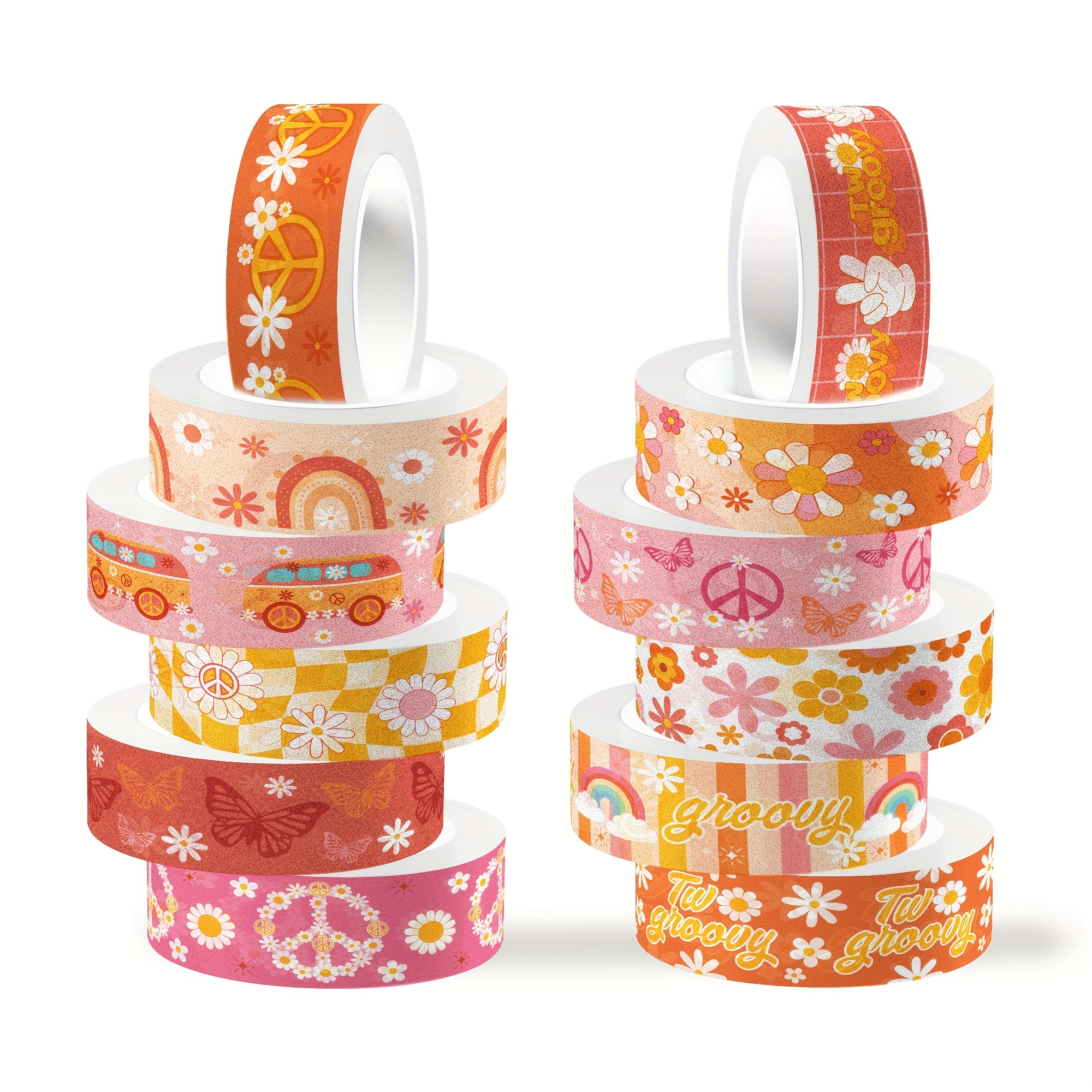 Boho Washi Tape - Set of 12 Rolls