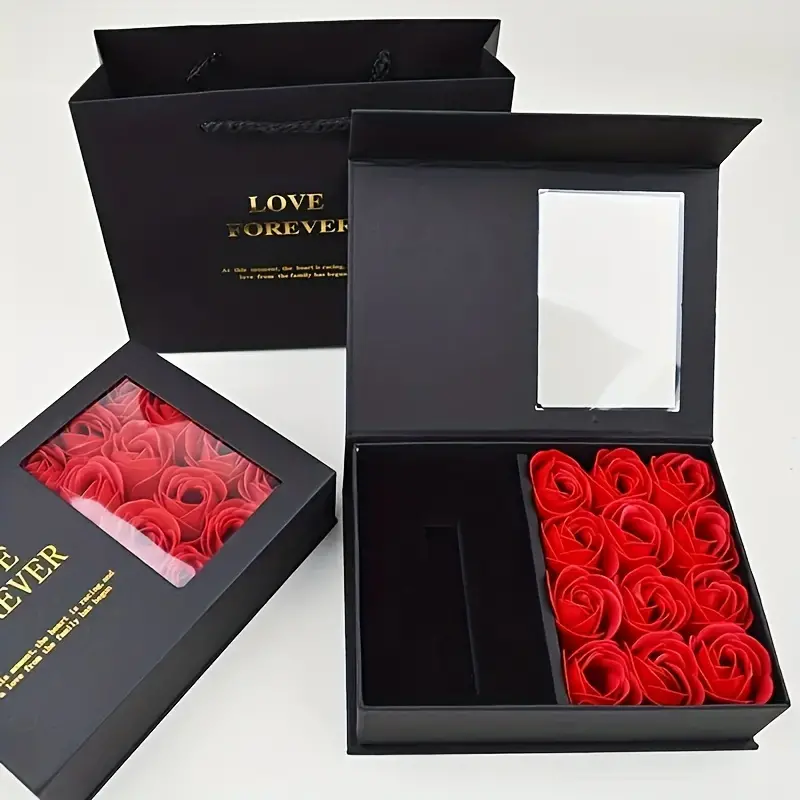 Scatoline regalo 9x7cm a pois rosso per gioielli e accessori