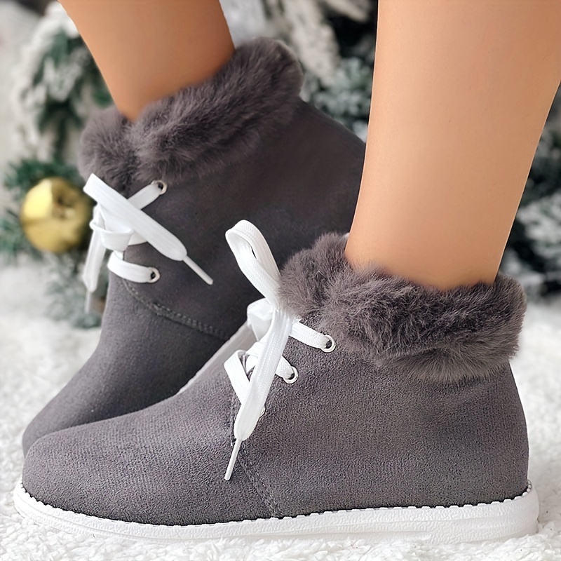 Flat on sale fluffy boots