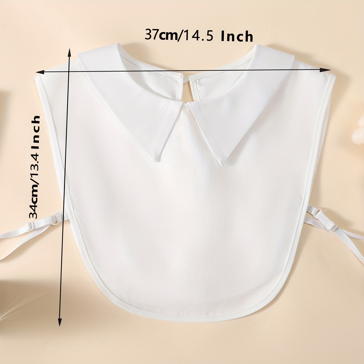 2 piezas de cuello clásico falso cuello falso desmontable falsa solapa  blusa cuello cuello para mujeres y niñas ropa, Blanco