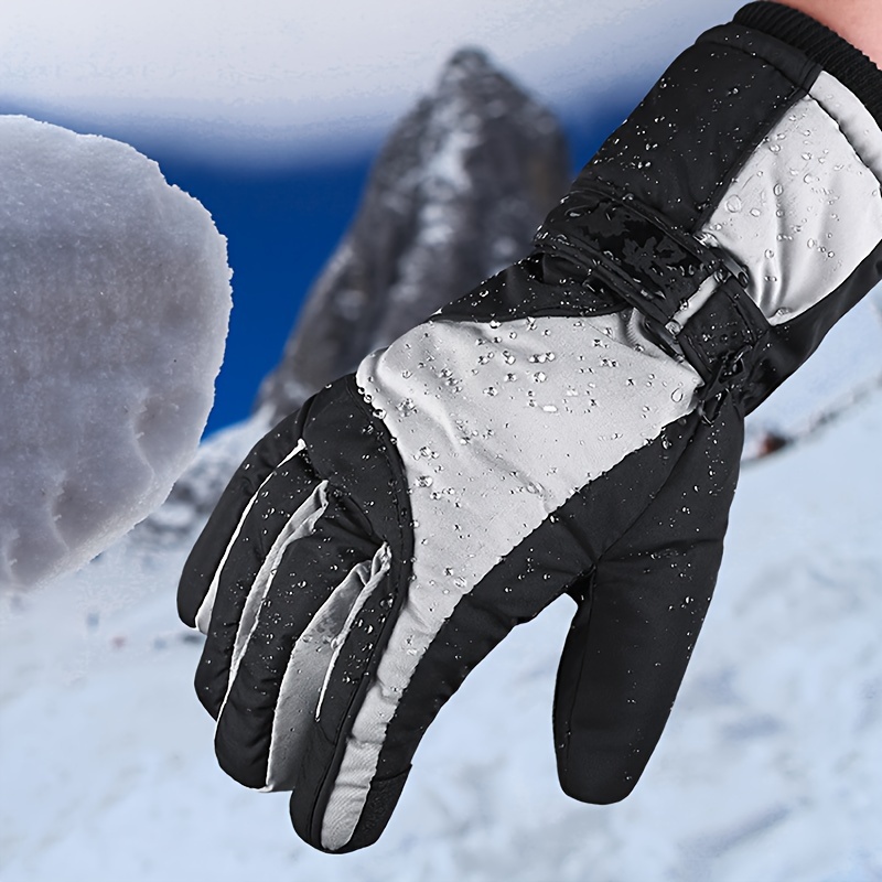  Guantes de esquí de invierno para parejas al aire libre, guantes  de ciclismo gruesos térmicos para mujeres con aislamiento para clima frío  (AG, M) : Ropa, Zapatos y Joyería