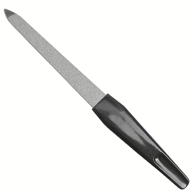 Double Sided Stainless Steel Nail File with Plastic Handle