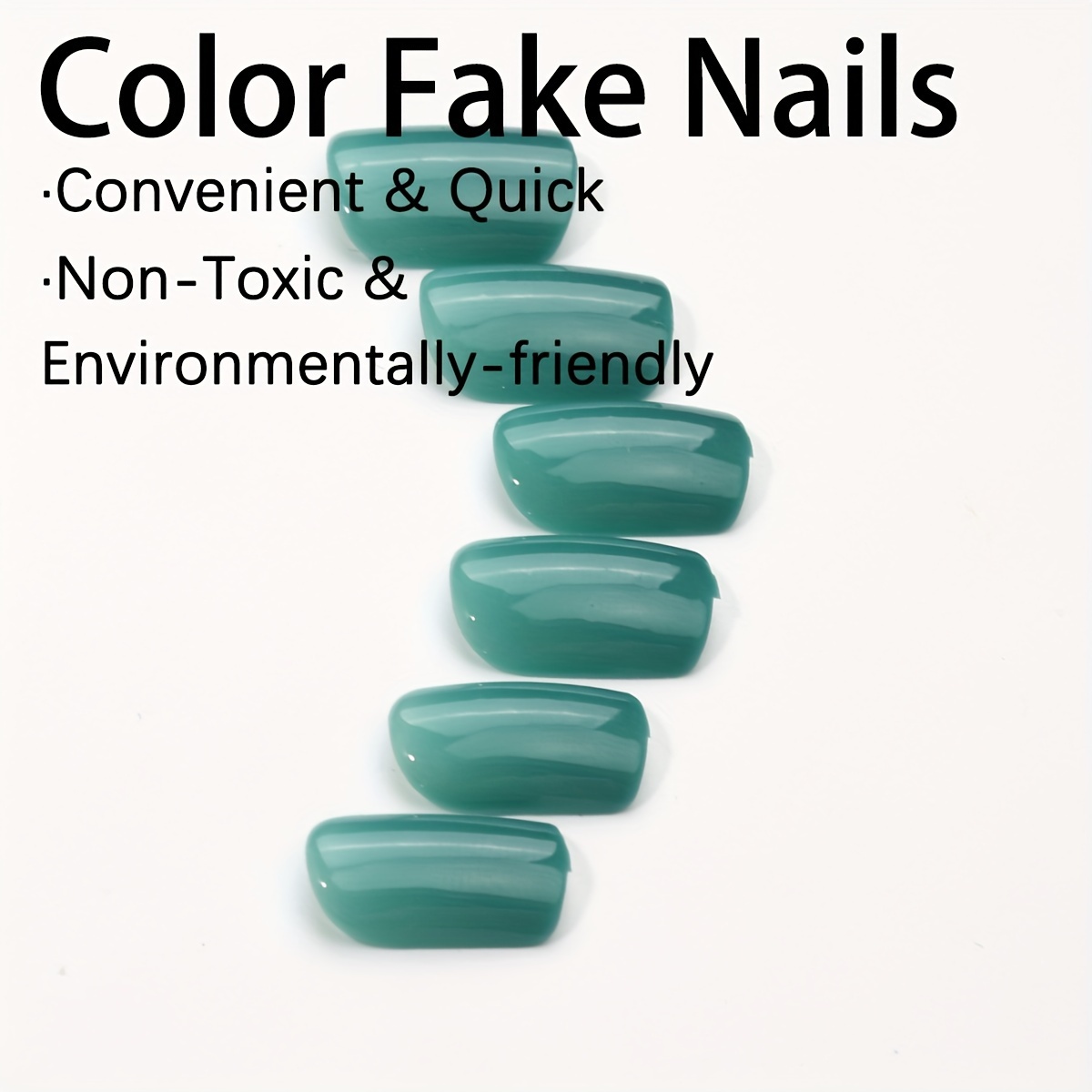 24pcs short press on nails green square fake nails full cover green extra short false nails artificial acrylic nails details 4