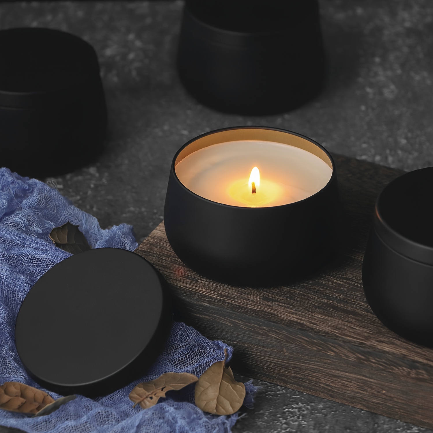 Black Candle Tins Candle Jars bulk Candle Containers - Temu