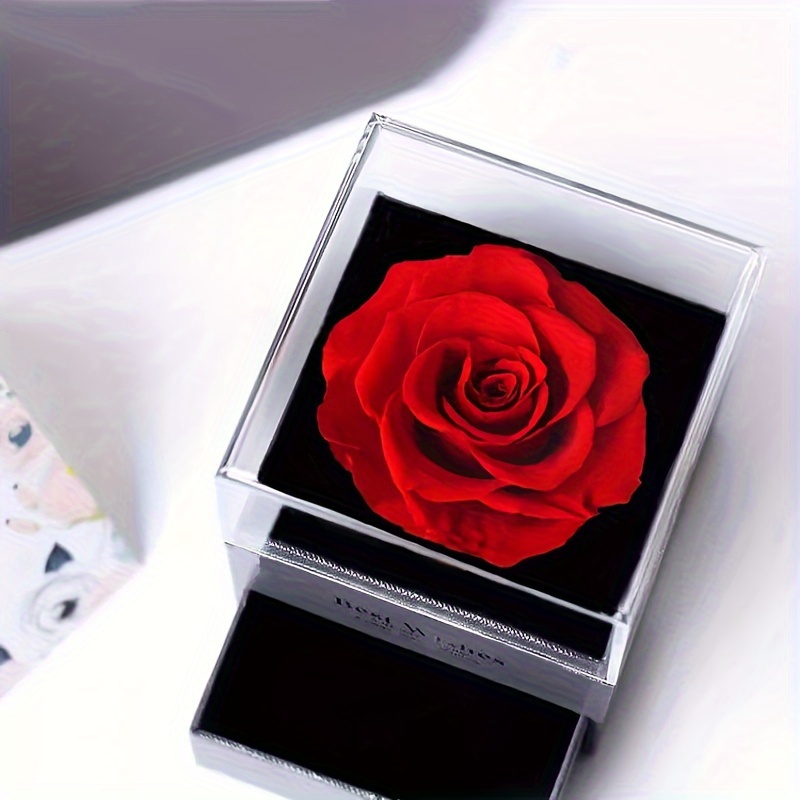 Joyhoop Rose éternelle Sant Jordi Boîte Saint Valentin, Rose Boîte à Bijoux  avec Collier, Cadeaux Originaux pour Femme Anniversaire Anniversaire, Idées  Cadeau Saint Valentin. : : Cuisine et Maison