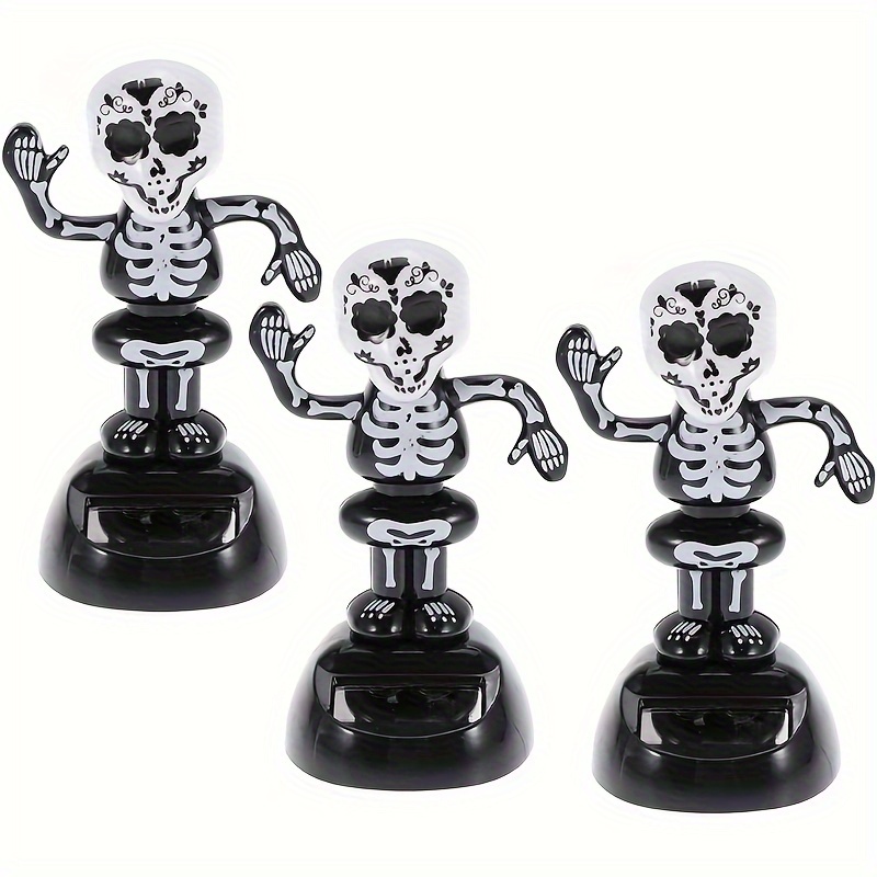 1pc Balancier Solaire Danse Fantôme Squelette Halloween Décor De Bureau  Décor De Compteur De Voiture Jouet De Poupée À Tête Oscillante Décoration  De Fête - Temu France