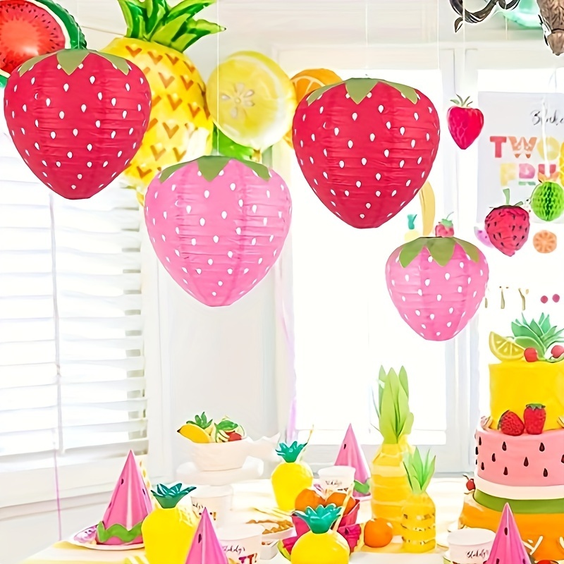 Small Strawberry Paper Lanterns Ornament Very Refreshing And - Temu