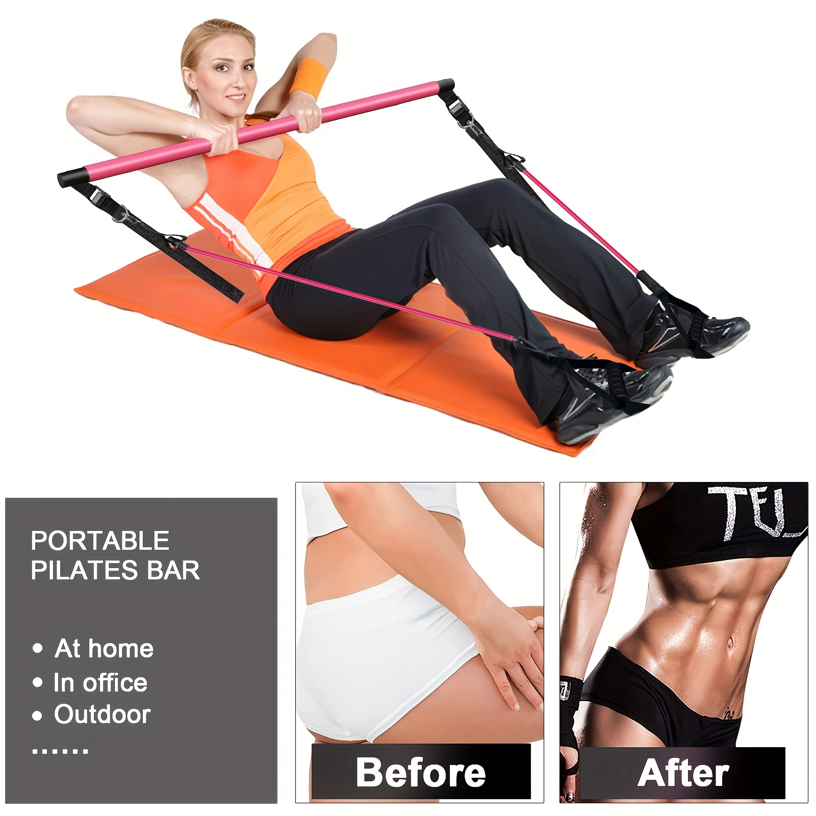 Portable Pilates Bar, Pilates Workout Bar