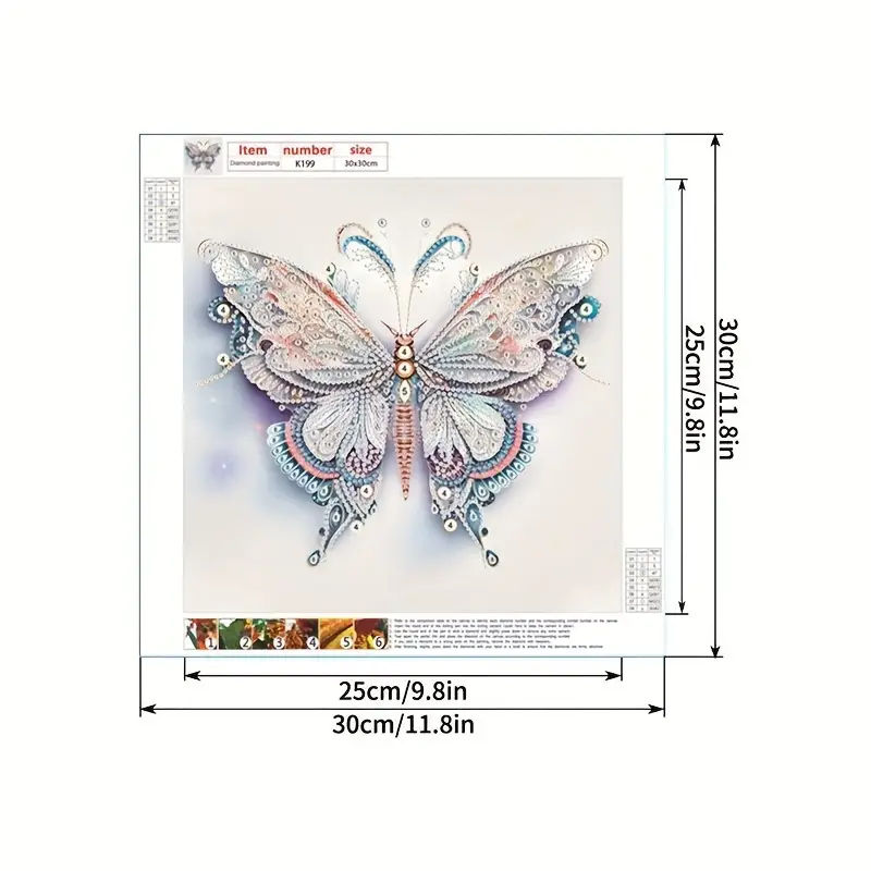 5d Painting Kit Crystal Rhinestone Butterfly Kit For - Temu