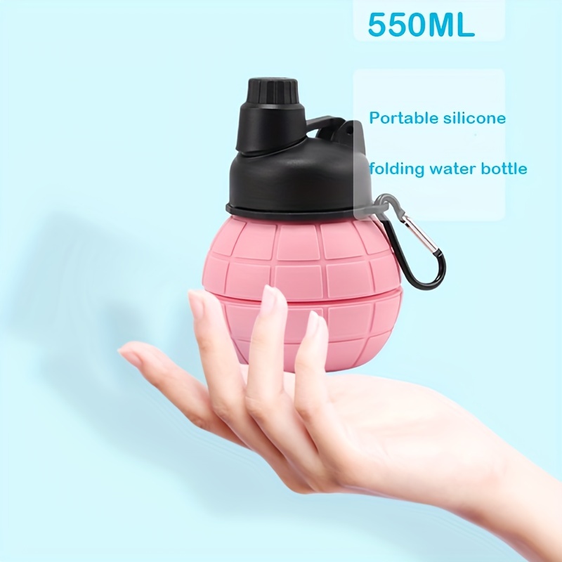 Creative Silicone Grenade Shape Outdoor Sports Silicone Water Bottle 550ml